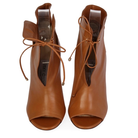 Jimmy Choo Soft Leather Memphis Tie Up Ankle Booties - Picture 5 of 5